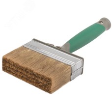 Макловица, 70 ПЭT/30 натуральная щетина, нерж. обжим, 2-К ручка, 100 х 30 мм