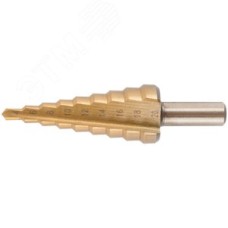 Сверло ступенчатое HSS по металлу, 9 ступеней, 4-20 мм