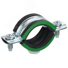 Скоба металлическая двухкомпонентная ELASTA с резиновым уплотнителем d=16-20 мм