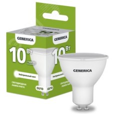 Лампа светодиодная PAR16 софит 10Вт 230В 4000К GU10 GENERICA