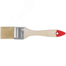 Кисть флейцевая ''Оптима'', натур. cветлая щетина, деревянная ручка 1.5'' (38 мм)