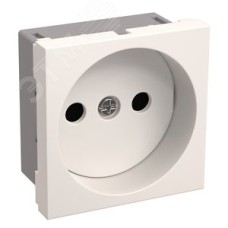 Розетка силовая 2к без заземления 2 модуля белая РКС-20-20-П-К