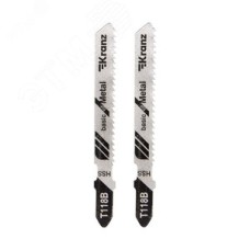 Пилка для электролобзика по металлу T118B 76 мм 12 зубьев на дюйм 3-6 мм (упак - 2 шт.)