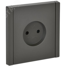 FORTE&PIANO Розетка 1-местная без заземления без защитных шторок винтовое крепление 10А FP318 серый IEK
