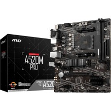 Материнская плата/ MB MSI AMD A520 sAM4, 2xDDR4(64GB), D-SUB/HDMI 2.1/DP, 1xPCIe 3.0x16, 2xPCIe 3.0, 1xLAN, 4xSATA 6Gb/s, 1xM.2, 4xUSB 3.2, 2xUSB 2.0, 1xPS/2, mATX