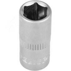 Головка торцовая ''Мастер'' (1/4''), Cr-V, FLANK, хроматированное покрытие, 8мм
