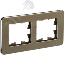 BRITE Рамка 2 поста РУ-2-1-Бр металл латунь RE IEK