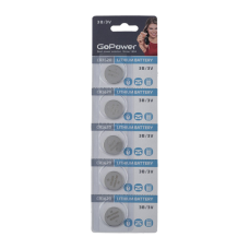 Батарейка CR1620/ Батарейка GoPower CR1620 BL5 Lithium 3V (5/100/2000) (5 шт.)