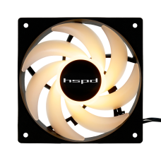 Кулер/ Case Cooler HSPD M1 Black (120x120x25mm, 4-pin PWM, ARGB, 57.56CFM, 26.86dBA, 1600RPM, Black)