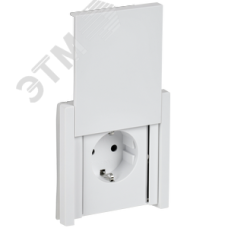 FORTE&PIANO Розетка 1-местная с заземлением с защитными шторками и крышкой безвинтовое крепление 16А IP44 FP219 белый IEK