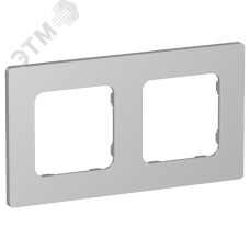 FLITE CLASSIC Рамка 2-местная РУ-2-К-ФлА алюминий IEK