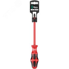 Отвёртка диэлектрическая четырёхгранная 168 i VDE SB # 3X150 мм с держателем-еврослот для подвеса