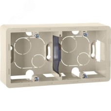 Коробка для накладного монтажа 2-местная слоновая кость INSPIRIA