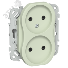 FLITE Розетка 2-местная без заземления с защитными шторками 10А РСш02-0-ФлП панг IEK
