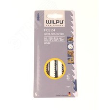 Пилка для лобзика HGS 24 х5шт/уп для дерева до 50мм (криволин., быстрый рез)