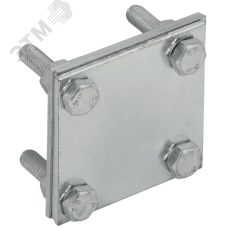 Зажим крестообразный с разделителем полоса-полоса 40 мм оцинкованная сталь