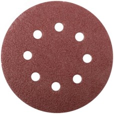Круги шлифовальные с отверстиями (липучка), алюминий-оксидные, 125 мм, 5 шт Р 40 гибкая -14А