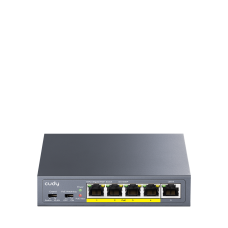 Коммутатор/ 5-Port 10/100/1000M PoE+ Switch 60W, 5 10/100/1000M ports with 4POE+ Ports Unmanaged Switch with UL power adapter IEEE802.3af / IEEE802.3at, Watchdog, 60W External