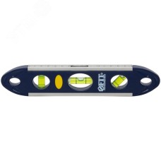 Уровень ''Торпедо'' пластиковый, 3 глазка, магнитный, с алюминиевой рамкой, Профи 230 мм