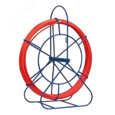 Протяжка кабельная (УЗК в напольной катушке), стеклопруток, d 6,0 мм, 30 м, красная