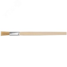 Кисть узкая, натуральная светлая щетина, деревянная ручка 15 мм