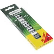 Батарейка щелочная Alkaline LR03/AAA (10+2шт/кор) ПРОМО GENERICA