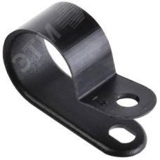 Скоба крепежная 16мм нейлоновая черная (50шт)