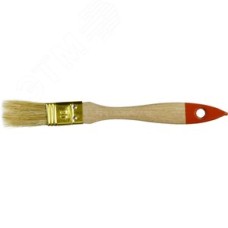 Кисть плоская ''УНИВЕРСАЛ-ОПТИМА'', светлая щетина, деревянная ручка, 20мм