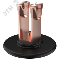 Держатель проводника круглого 8-10 мм для кровли основание клей медь