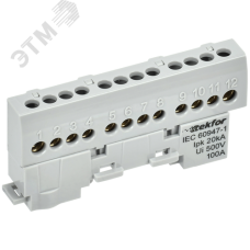 TEKFOR Шина L фаза изолированная на универсальном держателе 6х9-12-Ср IEK