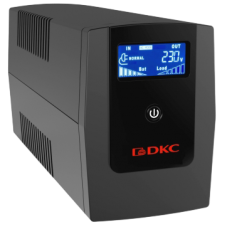 Линейно-интерактивный ИБП ДКС серии Info LCD, 600 ВА/360 Вт, 1/1, 3xIEC C13, USB + RJ45, LCD, 1x7Aч