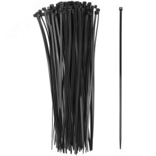 Хомуты нейлоновые для проводов, черные 100 шт.,  4,8х300 мм