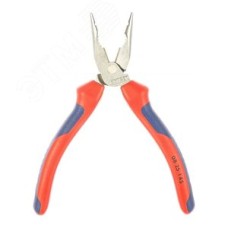 Пассатижи остроконечные с удлиненными губками резка - проволока средней твердости 3мм твердая проволока 2мм кабель 8мм (16мм) L=145мм хромированные двухкомпонентные рукоятки