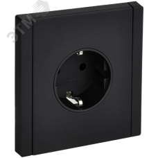 FORTE&PIANO Розетка 1-местная с заземлением без защитных шторок винтовое крепление 16А FP116M металл черный IEK