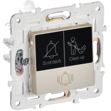 SKANDY Кнопка звонка с индикацией для отелей 10А SK-V17Sh шампань IEK