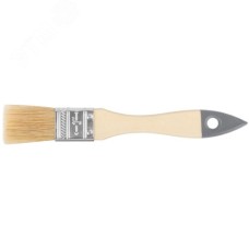 Кисть флейцевая ''Лайт'', натуральная cветлая щетина, деревянная ручка 1'' (25 мм)