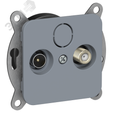 FLITE Розетка 2-местная TV+SAT экранированная оконечная РТВс-2-1-1-ФлМ маренго IEK