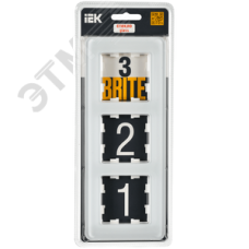 BRITE Рамка 3 поста РУ-3-2-Бр стекло белый RE IEK