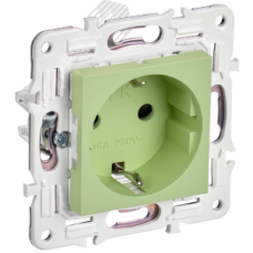 SKANDY Розетка с заземлением с защитными шторками 16А SK-R04G мятный IEK