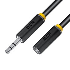 GCR PRO Удлинитель аудио 10.0m jack 3,5mm/jack 3,5mm черный, ультрагибкий, M/F, Premium, экран, стерео