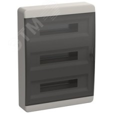 Корпус пластиковый навесной на 54 модуля ЩРН-П-54 IP41 TEKFOR черная прозрачная дверь