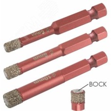 Набор коронок алмазных универсальных Special, шестигранный хвостовик 1/4'', 6/8/10X10x67 мм