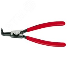 Щипцы для внешних стопорных колец губки под углом 90° посадочный размер 85 - 140 мм диаметр наконечников 32 мм L-300 мм Cr-V чёрные обливные рукоятки блистер