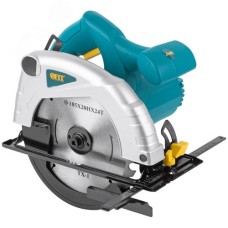 Пила дисковая 1200 Вт, 4500 об/мин, 185/20 мм, жел. опора, рез. накл., коробка