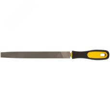 Напильник, прорезиненная ручка, плоский 200 мм