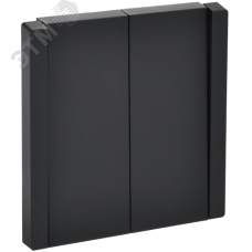 FORTE&PIANO Выключатель 2-клавишный перекрестный 10А FP109 черный IEK