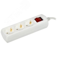 Удлинитель бытовой У03В 3 места 2P+PE/1.5 м 3х1мм2 10А/250В GENERICA
