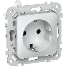 FLITE Розетка с заземлением с защитными шторками 16А РСш11-0-ФлЖ жемчуг IEK
