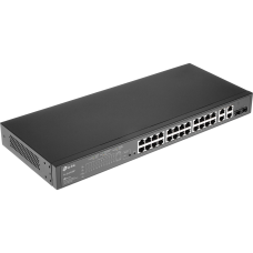 Коммутатор/ 24-Port L2 Switch 10/100Mbps + 4-port Gigabit with 24-port PoE+, PoE budget up to 250W, support PoE power management, with abundant L2 features,1U rack mountable, full managed via web UI/CLI/SSH/Telnet/SNMP