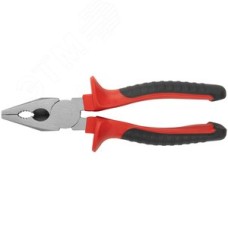 Плоскогубцы комбинированные ''Оптима'', двухцветные обрезиненные ручки, полированная сталь 200 мм